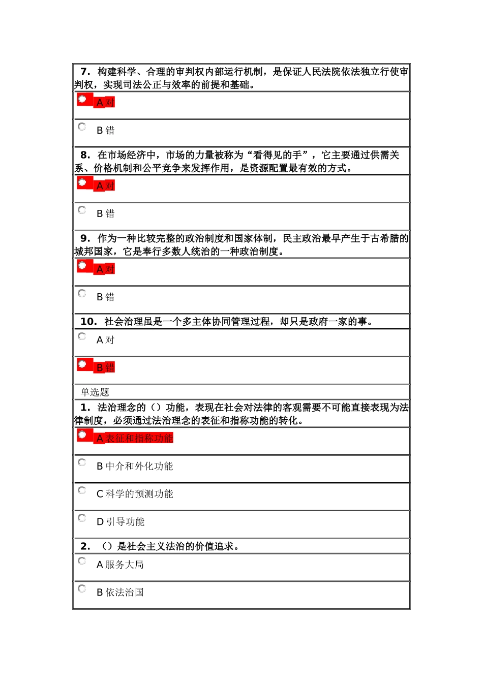 2016年-大连-继续教育-全面推进依法治国专题讲座-答案二-88分_第2页