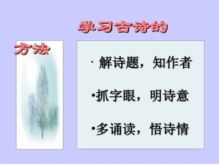 四年级语文下册第23课《古诗词三首》PPT课件