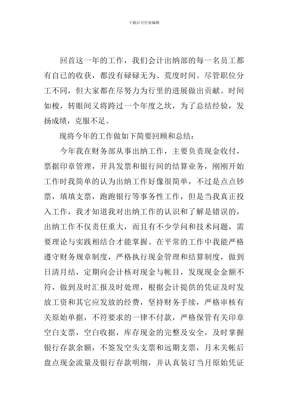 公司出纳员年度总结范文_第3页