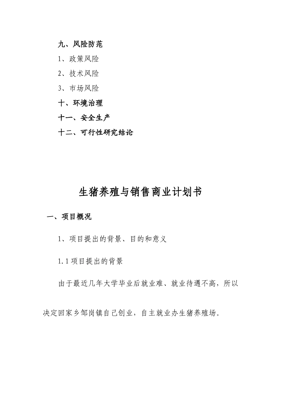 养猪商业计划书_第3页