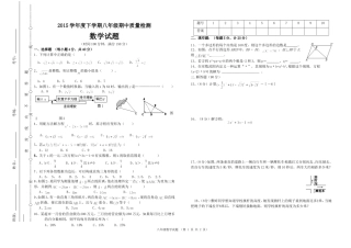 八年级数学201549