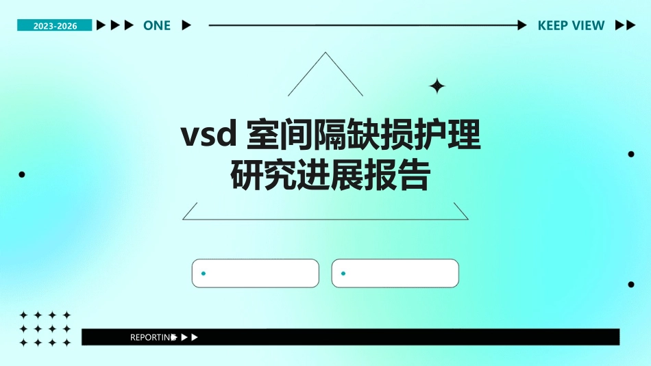 VSD室间隔缺损护理研究进展报告_第1页