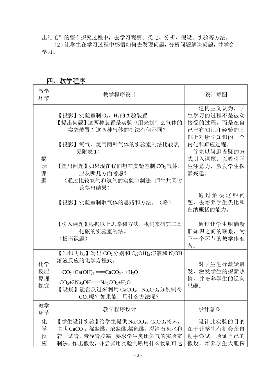 说课稿：二氧化碳的实验室制法222_第2页