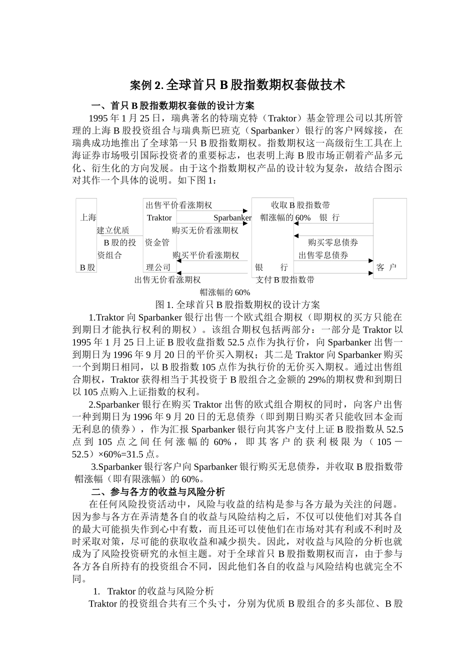 案例全球首只B股指数期权套做技术_第1页
