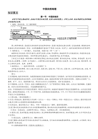 中国地理知识总结非常全面
