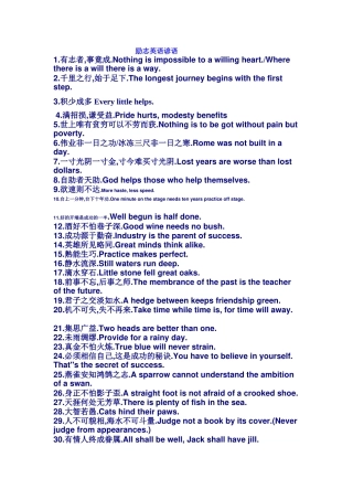 励志英语谚语