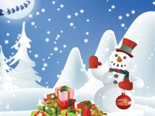 雪地里的小画家思