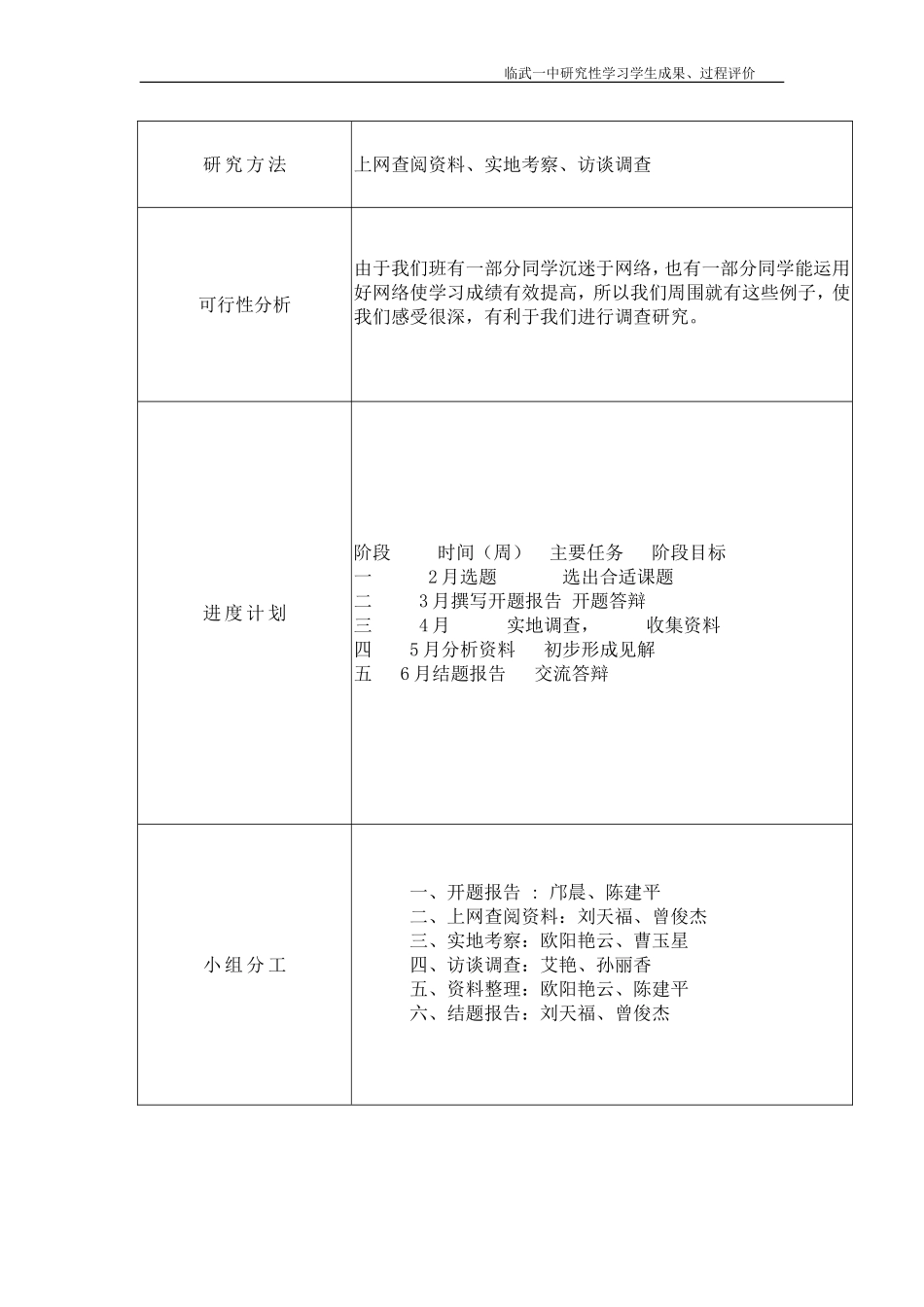 研究性学习课题模板_第2页