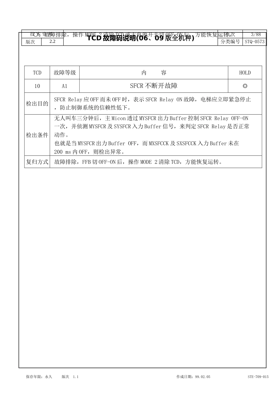 永大电梯故障代码分析表_第3页