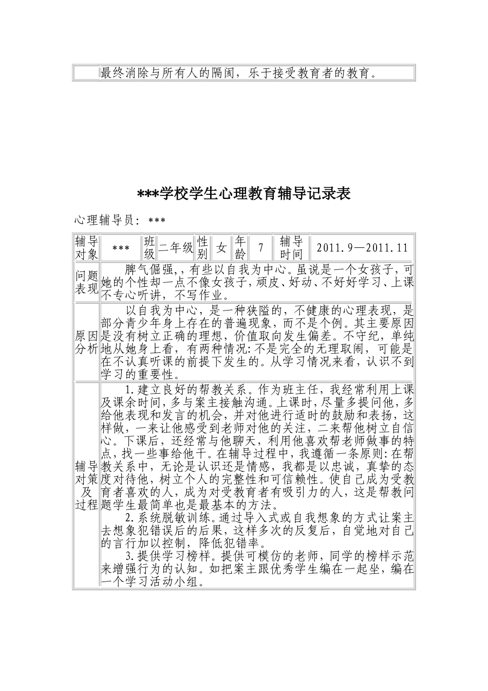 学生心理辅导记录表_第2页