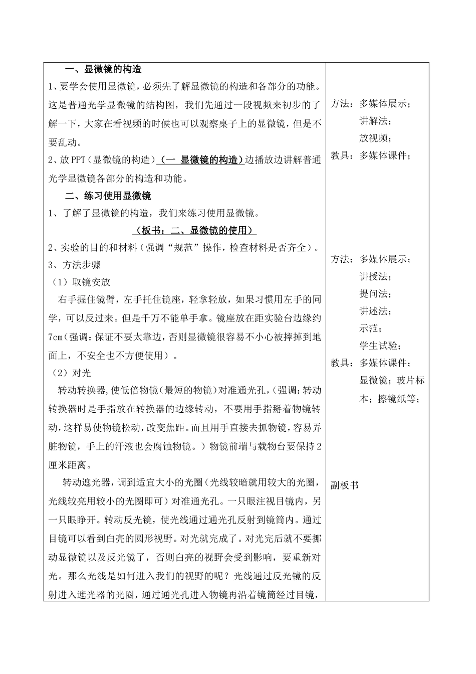 《显微镜的使用》教学设计_第2页