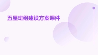 五星班组建设方案课件