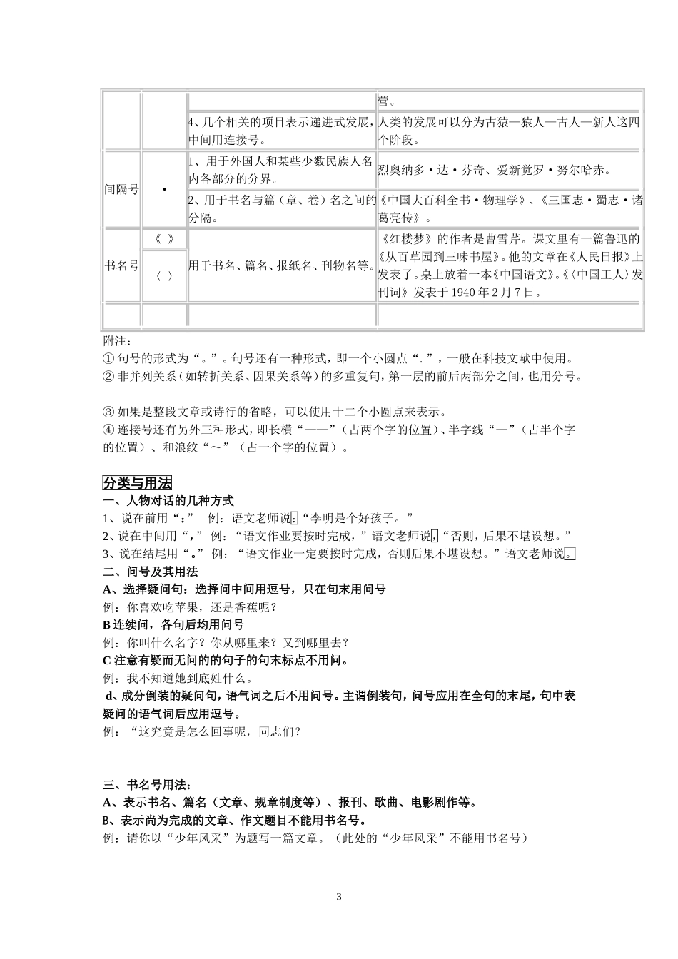语文标点符号的用法表_第3页