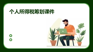 个人所得税筹划课件