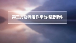 第三方物流运作平台构建课件