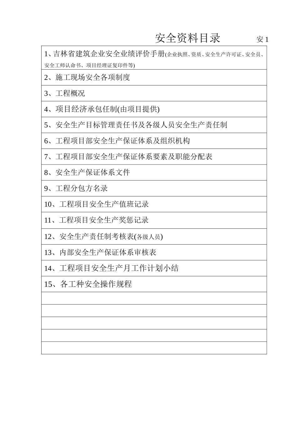 2016年最新版工地全套安全资料范本(全套)_第1页