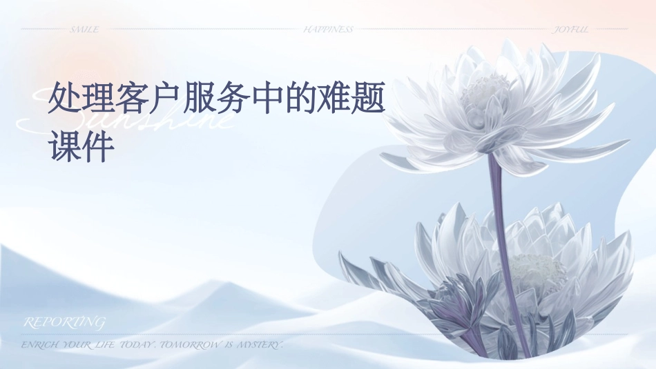 处理客户服务中的难题课件_第1页