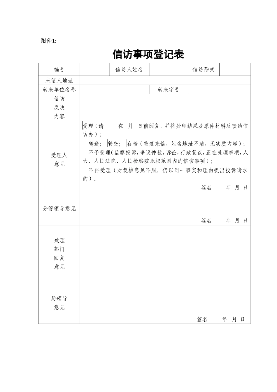 信访事项登记表_第1页