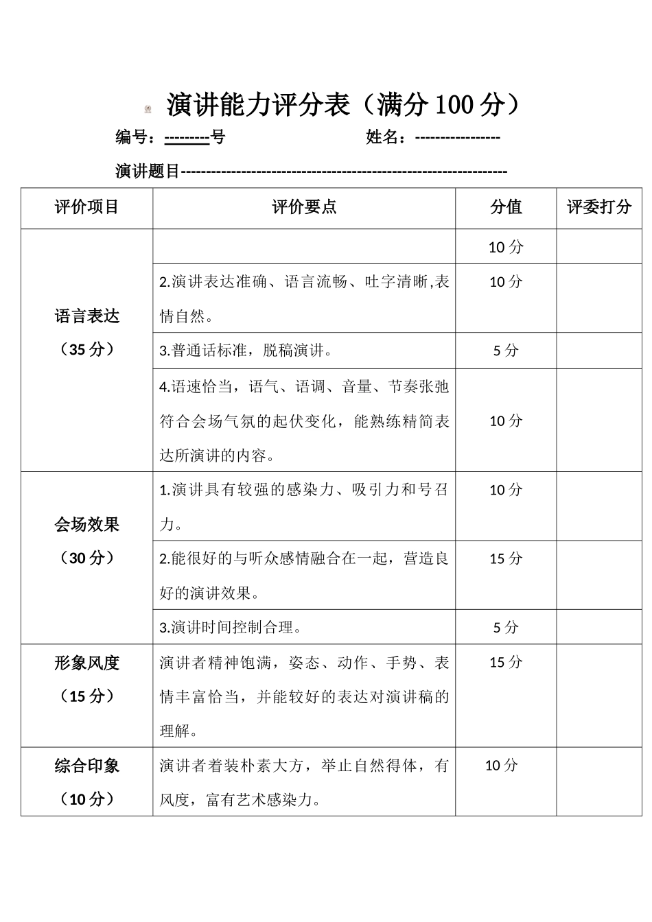 演讲能力的评分表_第1页