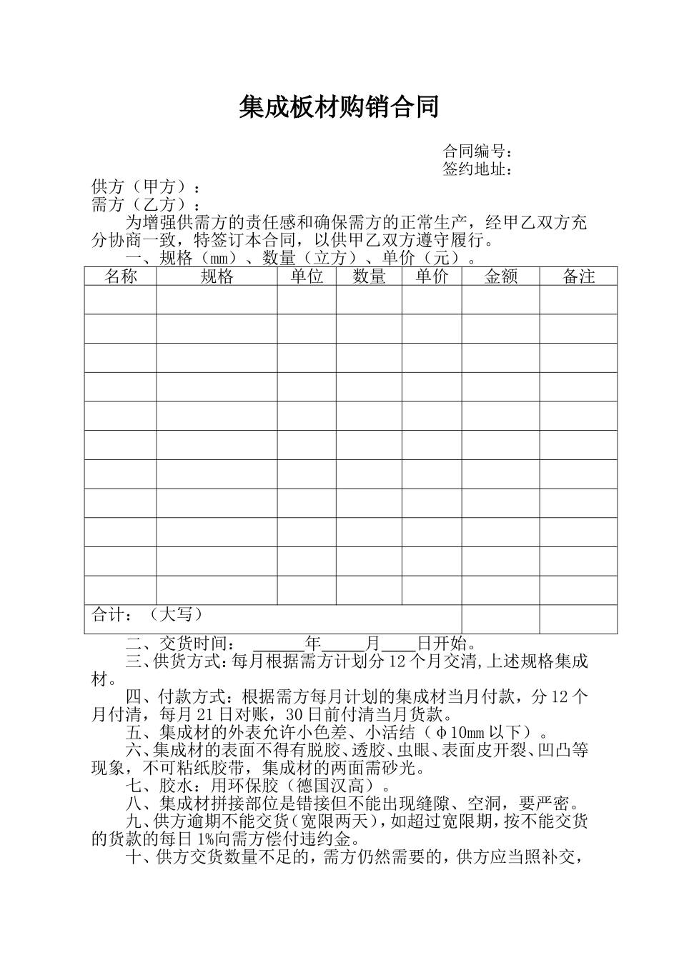 板材购销合同_第1页
