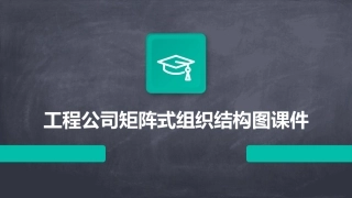 工程公司矩阵式组织结构图课件