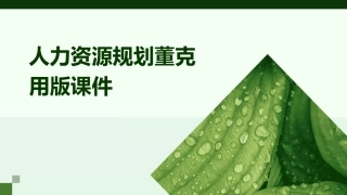 人力资源规划董克用版课件