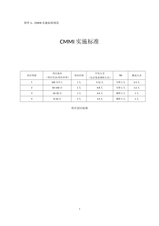 CMMI实施标准规范