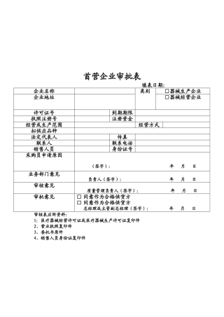 医疗器械经营企业管理记录表格完整精校版(2018年验收)