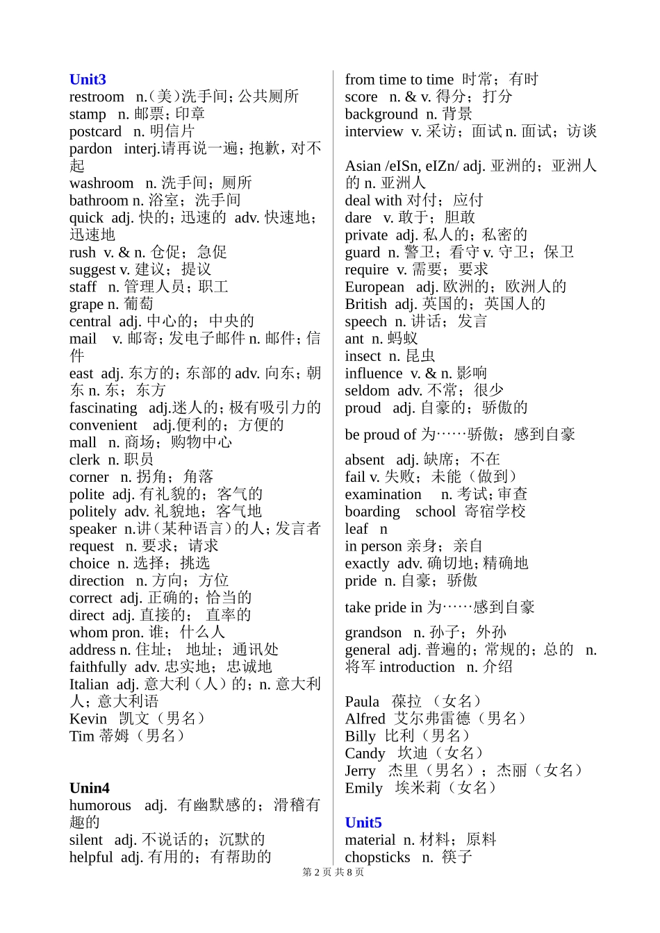 最新人教版九年级英语单词表_第2页
