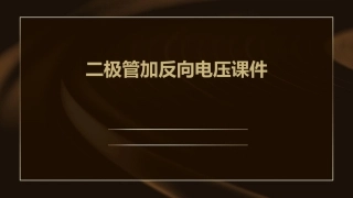 二极管加反向电压课件