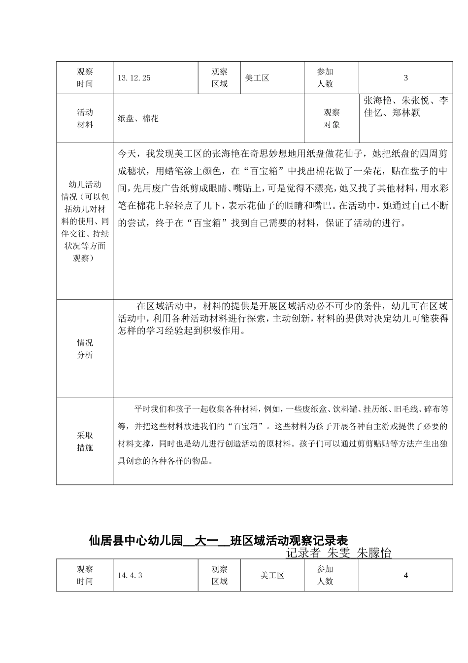 中幼大班区域记录表_第3页
