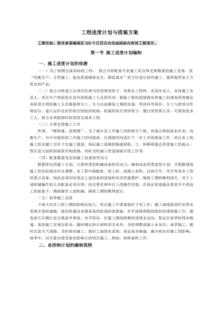 工程进度计划与措施方案(模板)