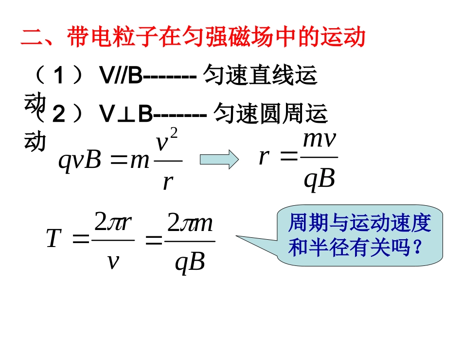 带电粒子在磁场中的运动_Microsoft_PowerPoint_演示文稿_第3页