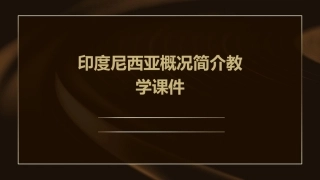 印度尼西亚概况简介教学课件