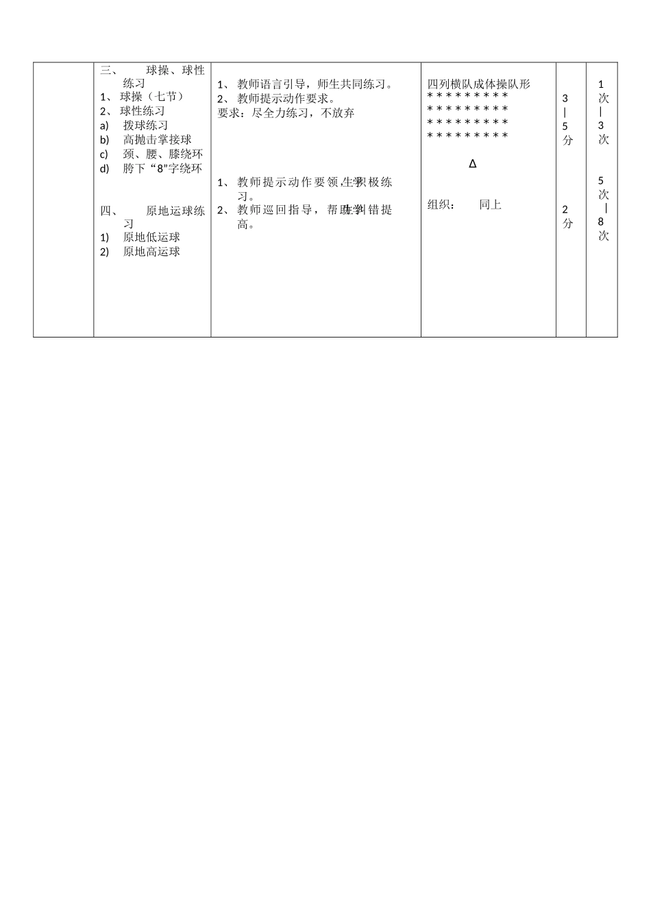 《体育与健康》篮球教案_第3页