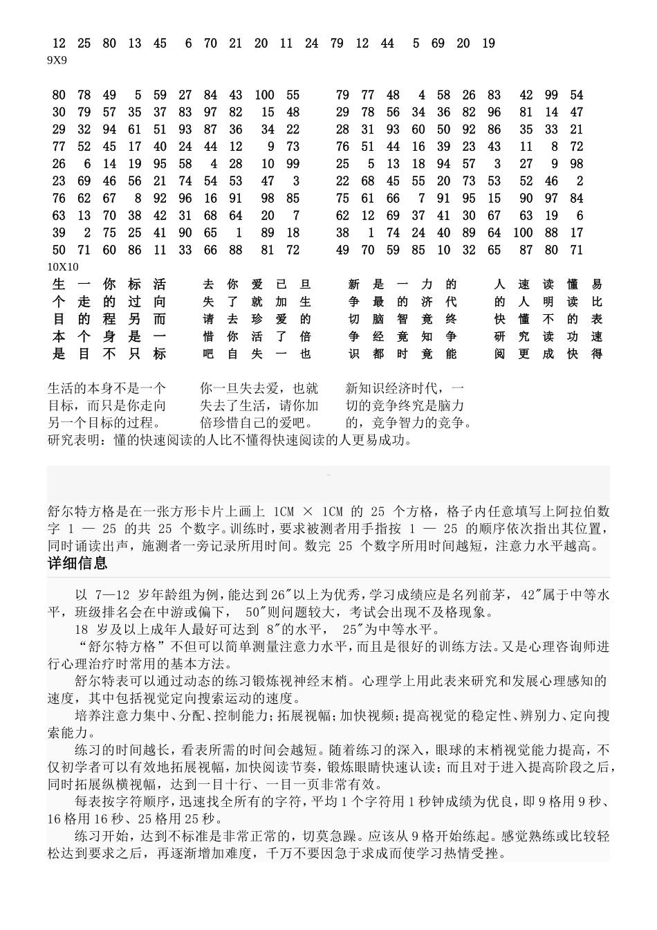 1舒尔特表格(注意力练习)_第3页