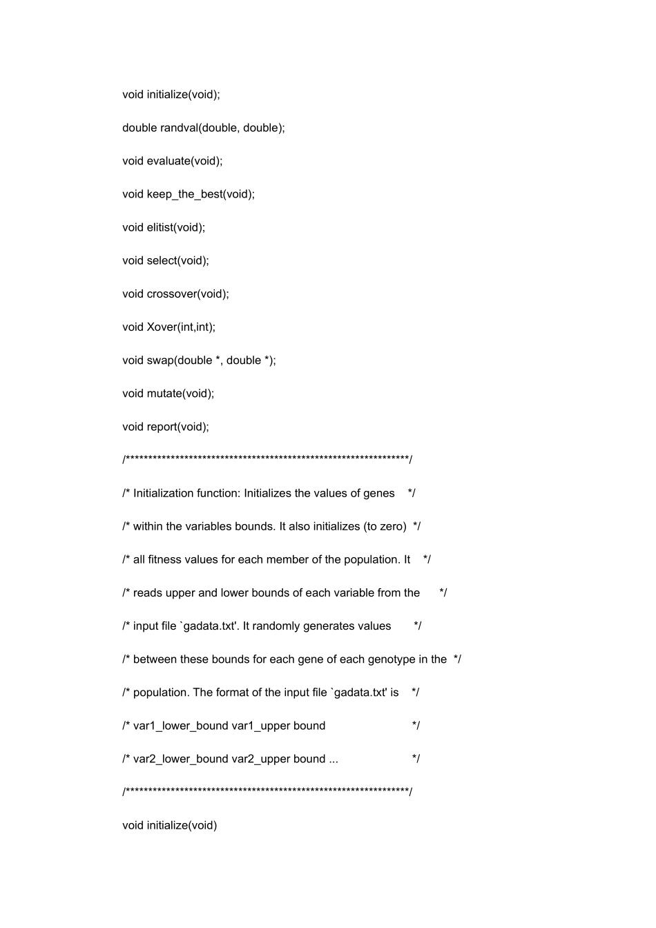一个简单实用的遗传算法c程序_第3页