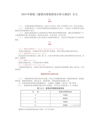 2018年《建筑内部装修设计防火规范》全文