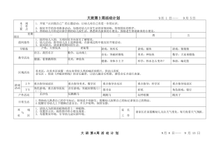 幼儿园大班周计划表夏季