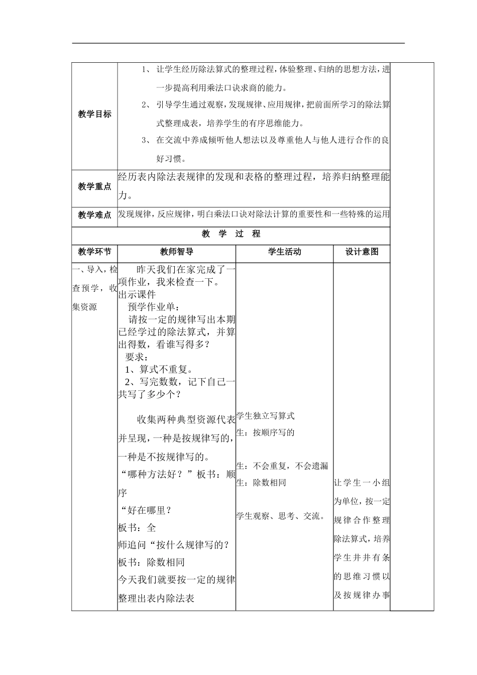 整理和复习（表内除法表）_第1页