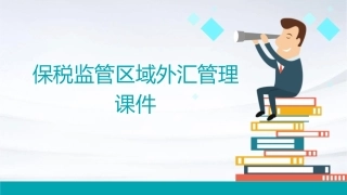 保税监管区域外汇管理课件1