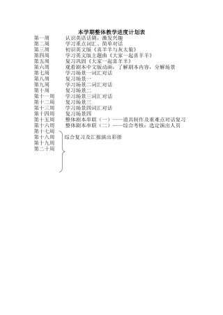 英语话剧社教学计划