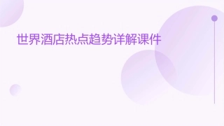 世界酒店热点趋势详解课件1