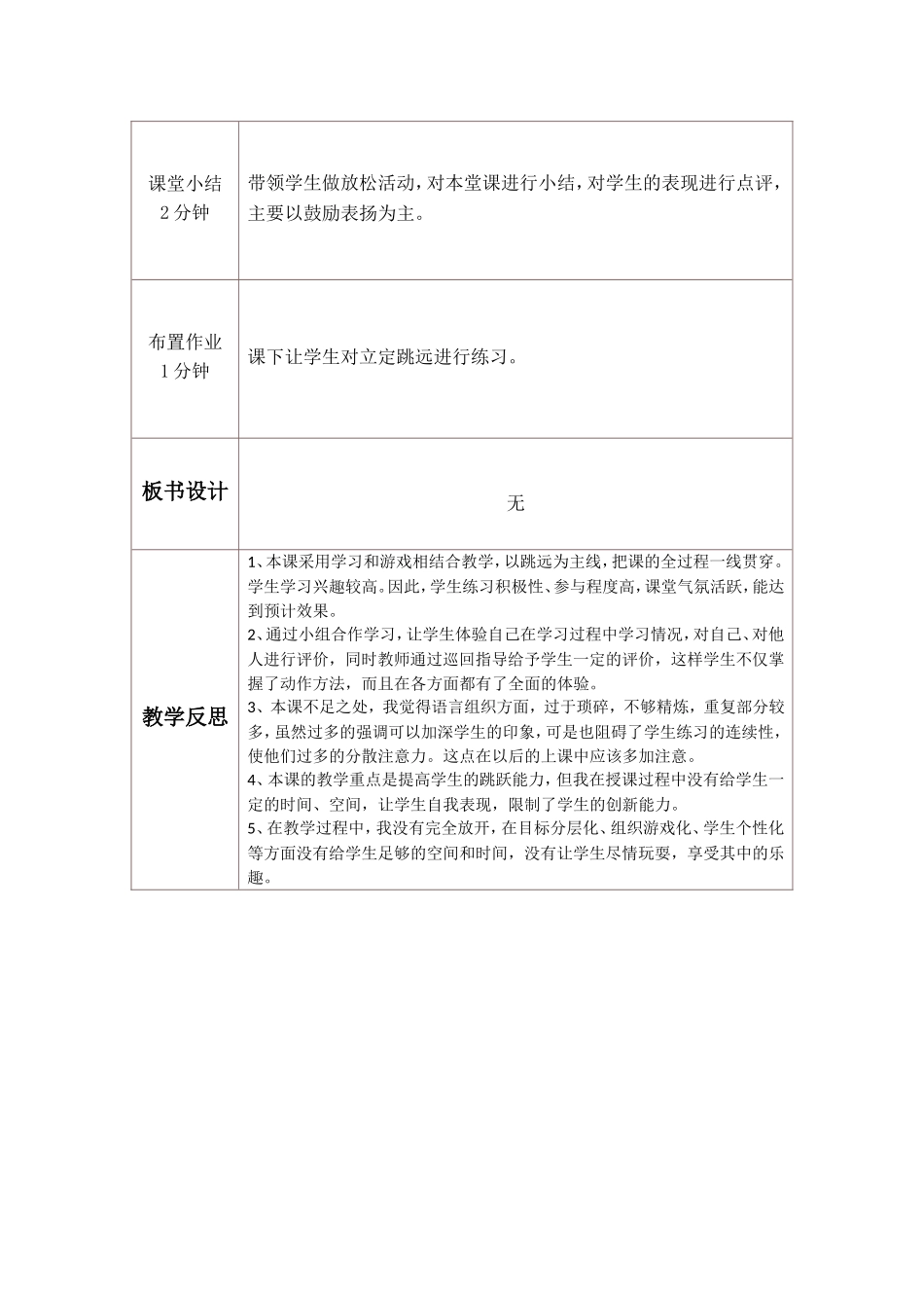 小学体育课教学设计与反思_第3页