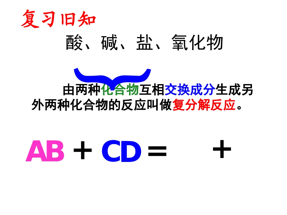 人教版第十一单元课题1生活中常见的盐2复分解反应的条件_第3页