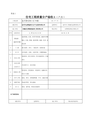 新版分户验收记录表