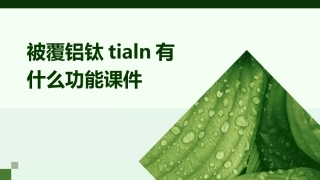被覆铝钛TIALN有什么功能课件