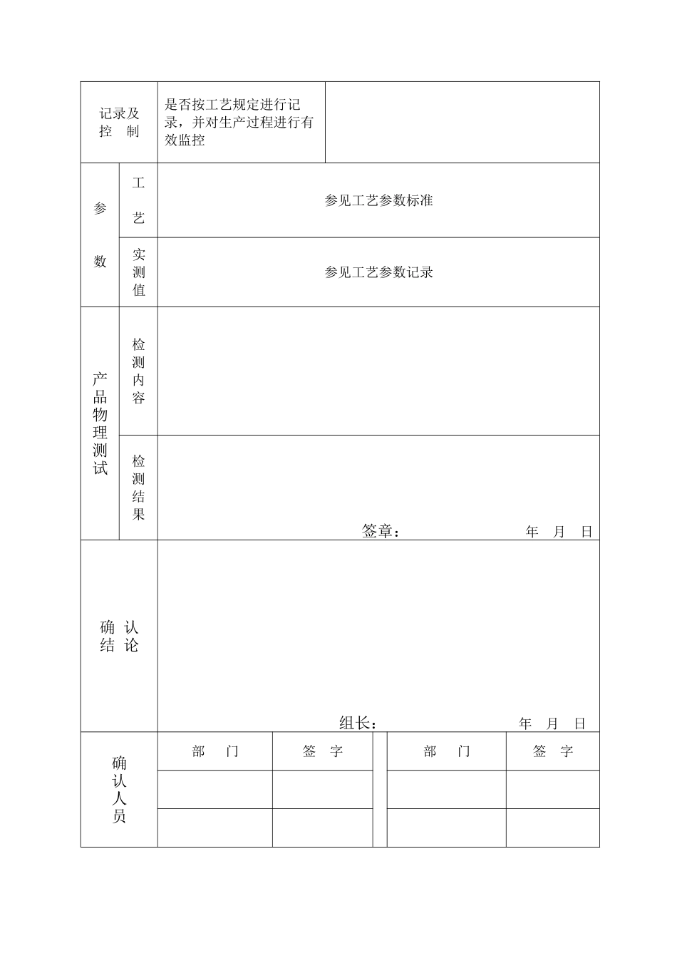 注塑成型特殊过程确认记录表_第2页