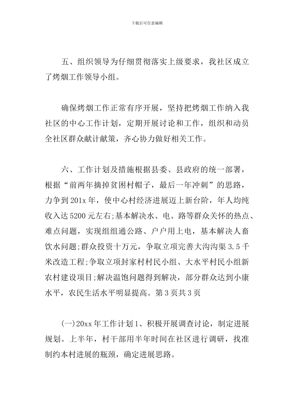 村主任2024工作计划样本_第3页