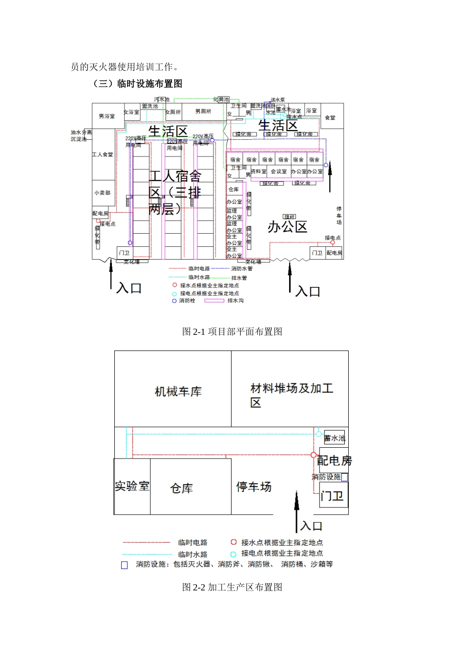 2-施工现场平面布置图和临时设施、临时道路布置_第2页